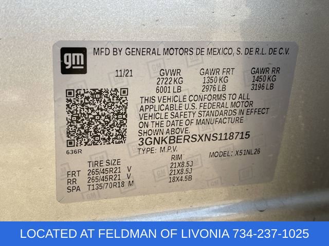 Certified 2022 Chevrolet Blazer RS w/ LPO, Floor Liner Package FWD image 33