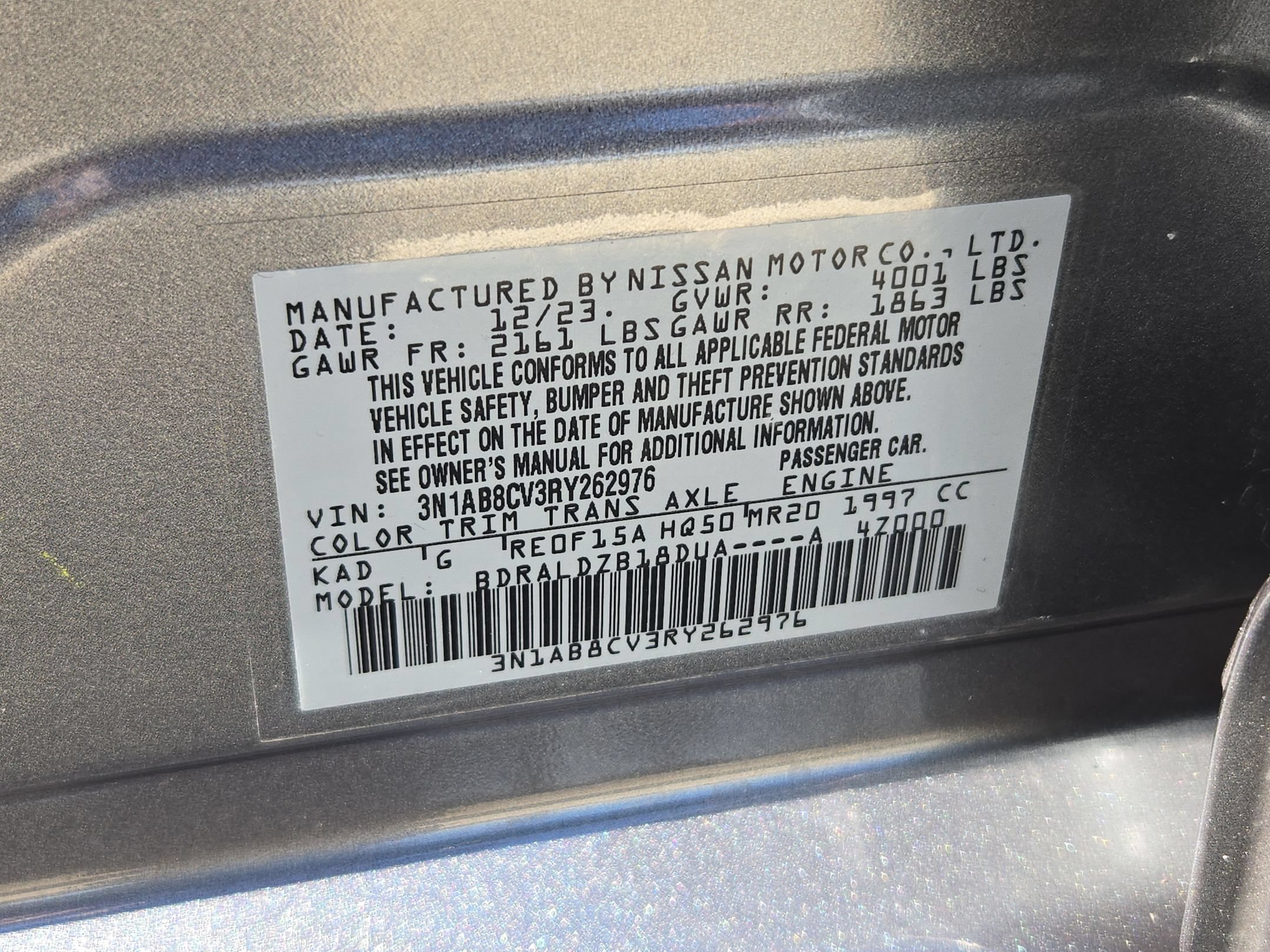 Certified 2024 Nissan Sentra SV FWD image 32