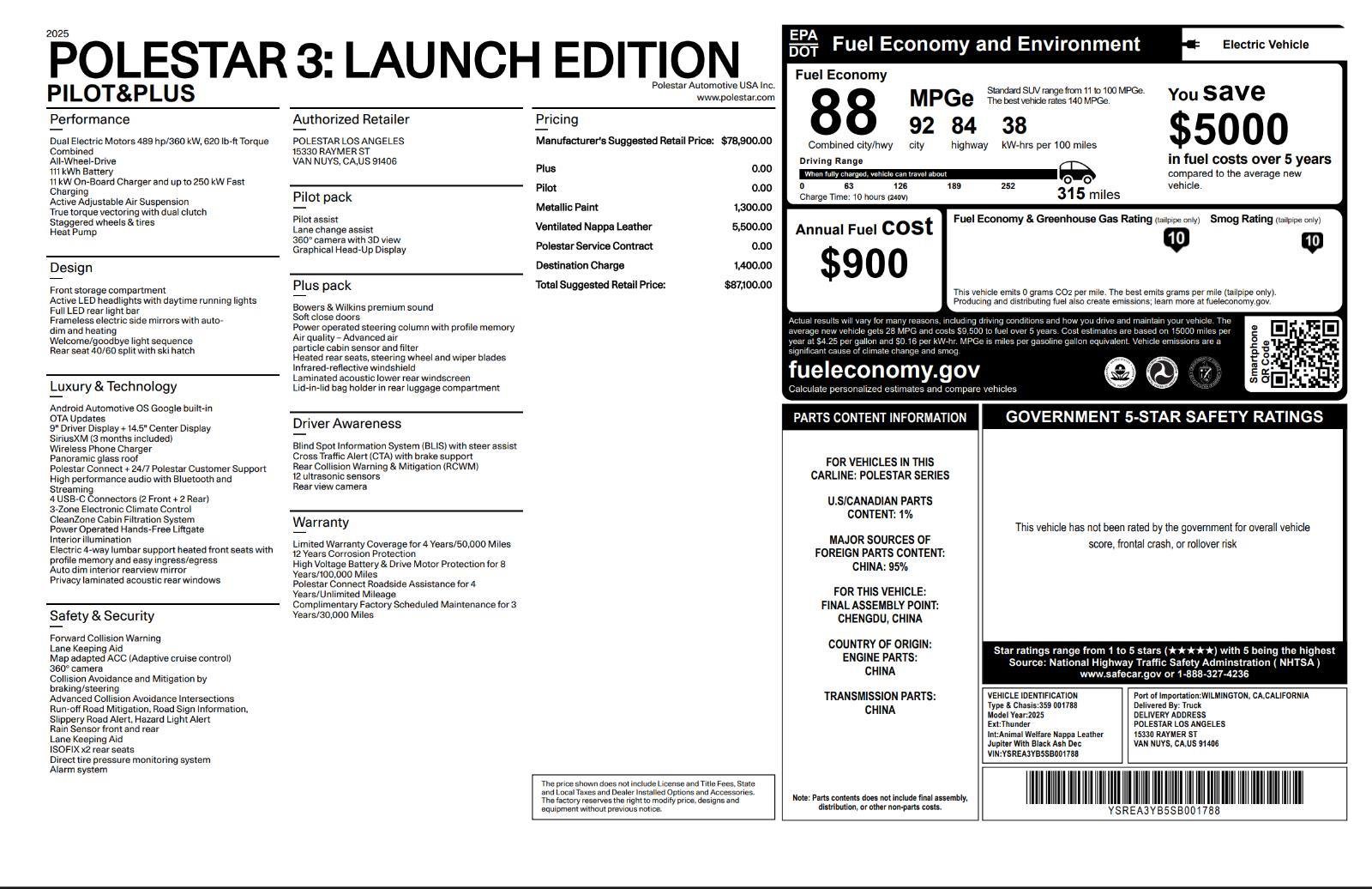 Used 2025 Polestar Polestar 3 image 7