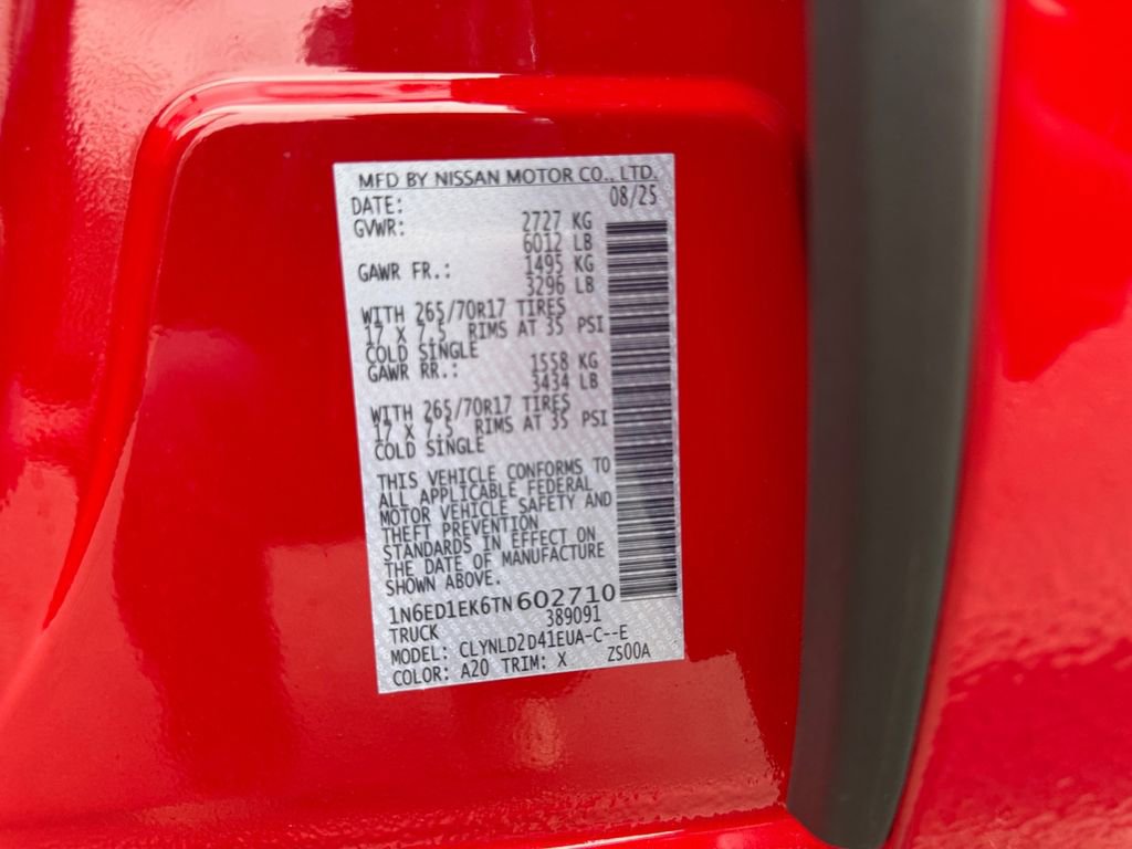 New 2026 Nissan Frontier PRO-4X w/ Pro-4x Convenience Package image 24