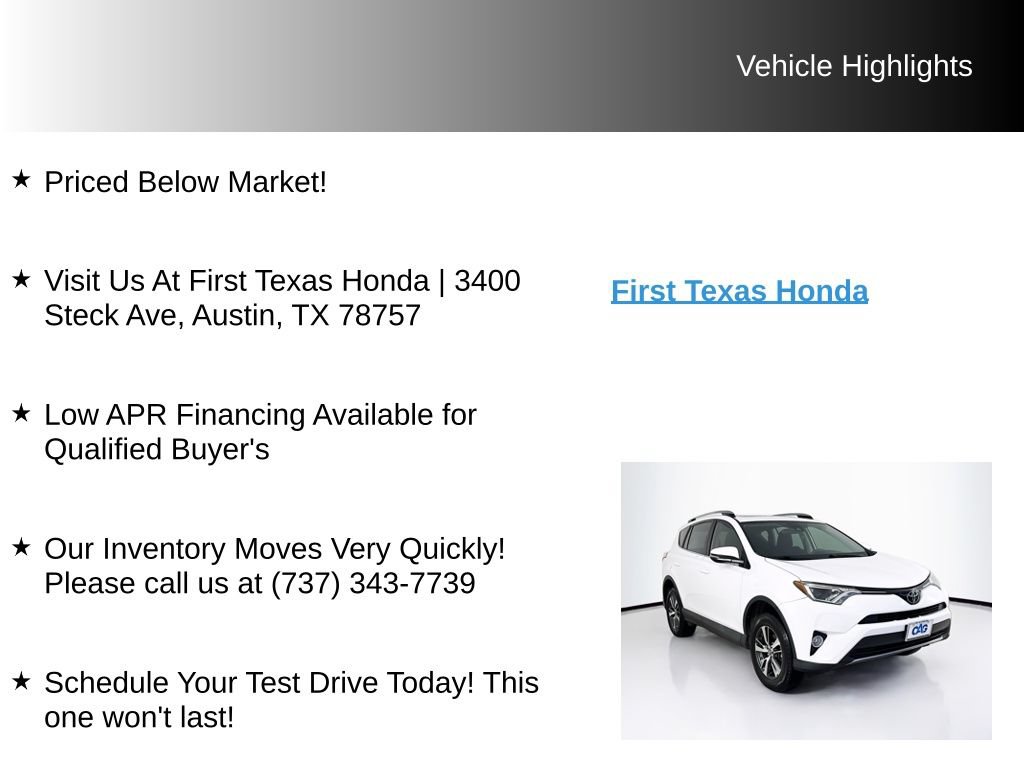 Used 2017 Toyota RAV4 XLE w/ Plus Special Value Package FWD image 9