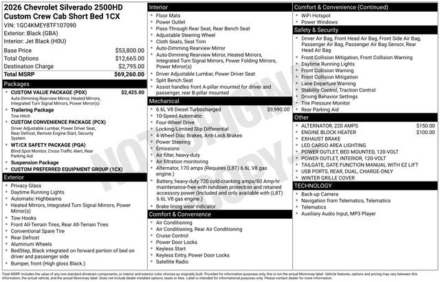 New 2026 Chevrolet Silverado 2500 Custom w/ Custom Value Package AWD/4WD image 5