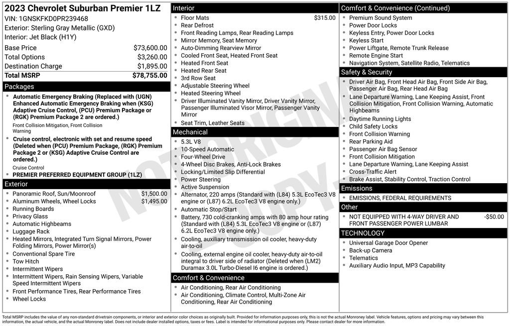 Used 2023 Chevrolet Suburban Premier image 3