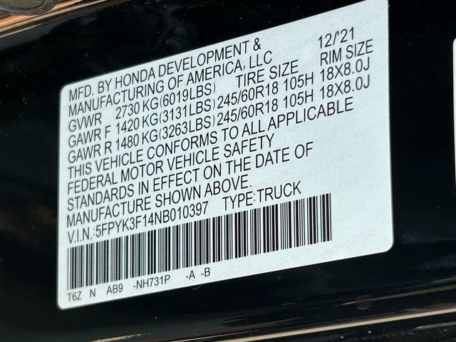 Used 2022 Honda Ridgeline Sport image 36