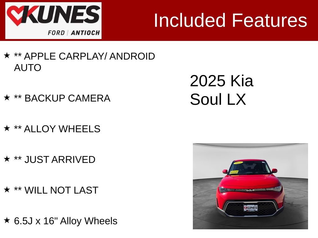 Used 2025 Kia Soul LX w/ LX Technology Package FWD image 3