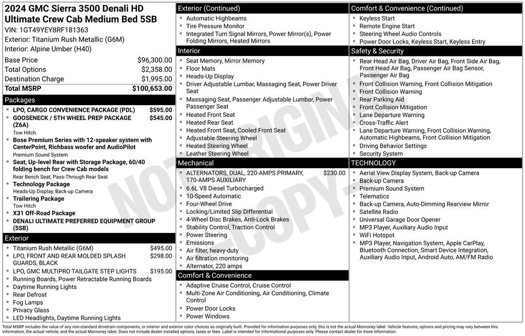 Used 2024 GMC Sierra 3500 Denali Ultimate