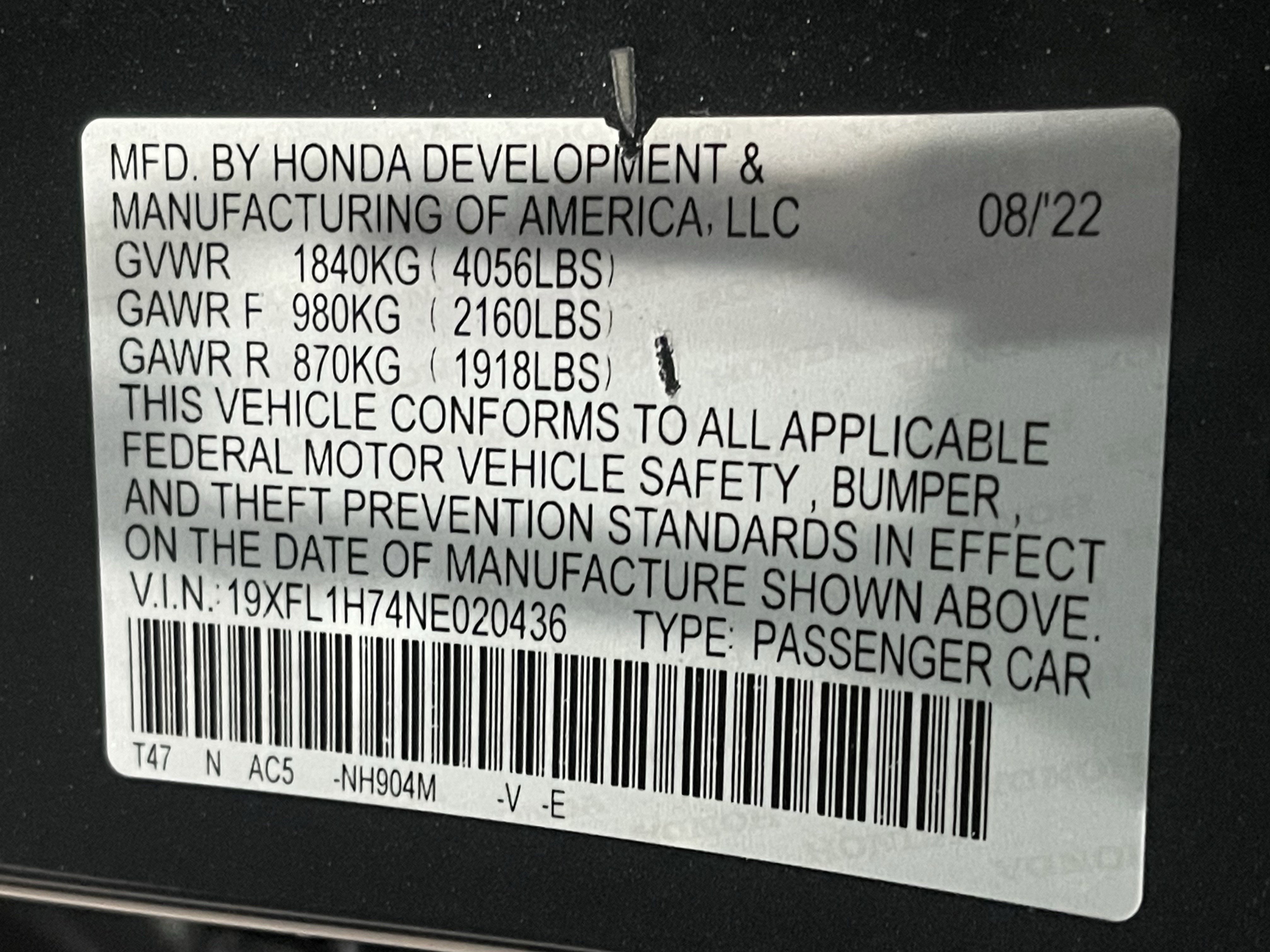 Used 2022 Honda Civic EX-L image 26