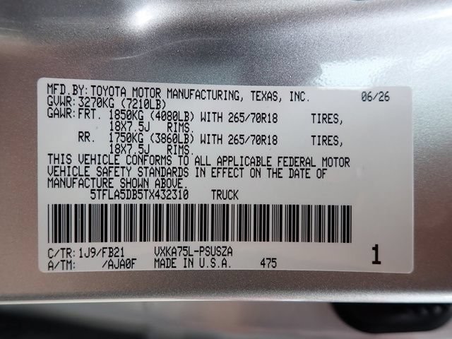 New 2026 Toyota Tundra SR5 AWD/4WD image 17