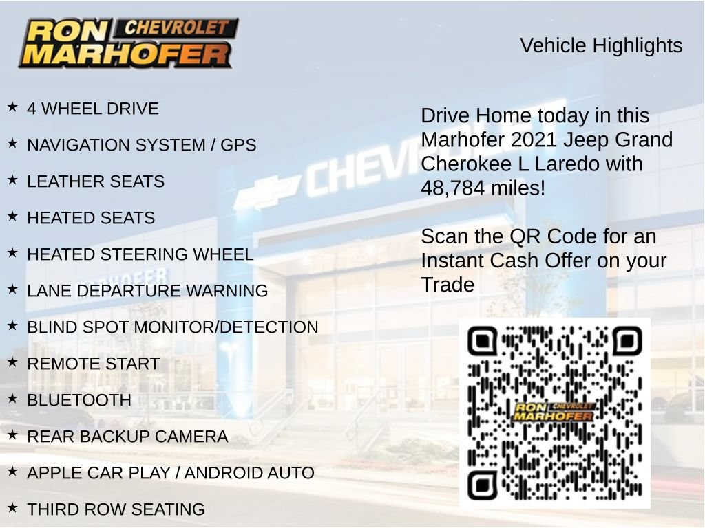 Used 2021 Jeep Grand Cherokee L Laredo w/ Luxury Tech Group I AWD/4WD image 15