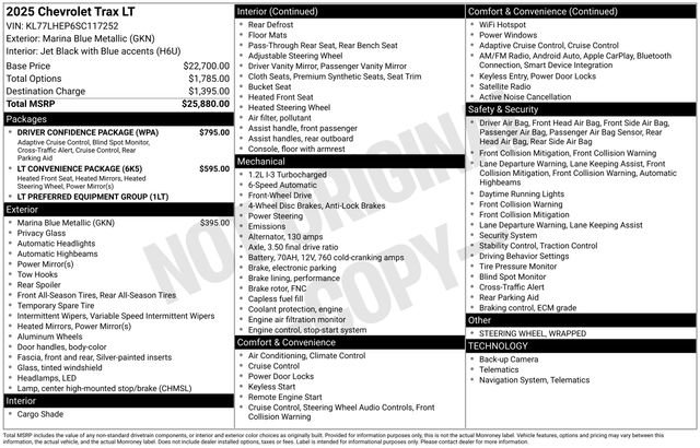 Used 2025 Chevrolet Trax LT w/ Driver Confidence Package image 5