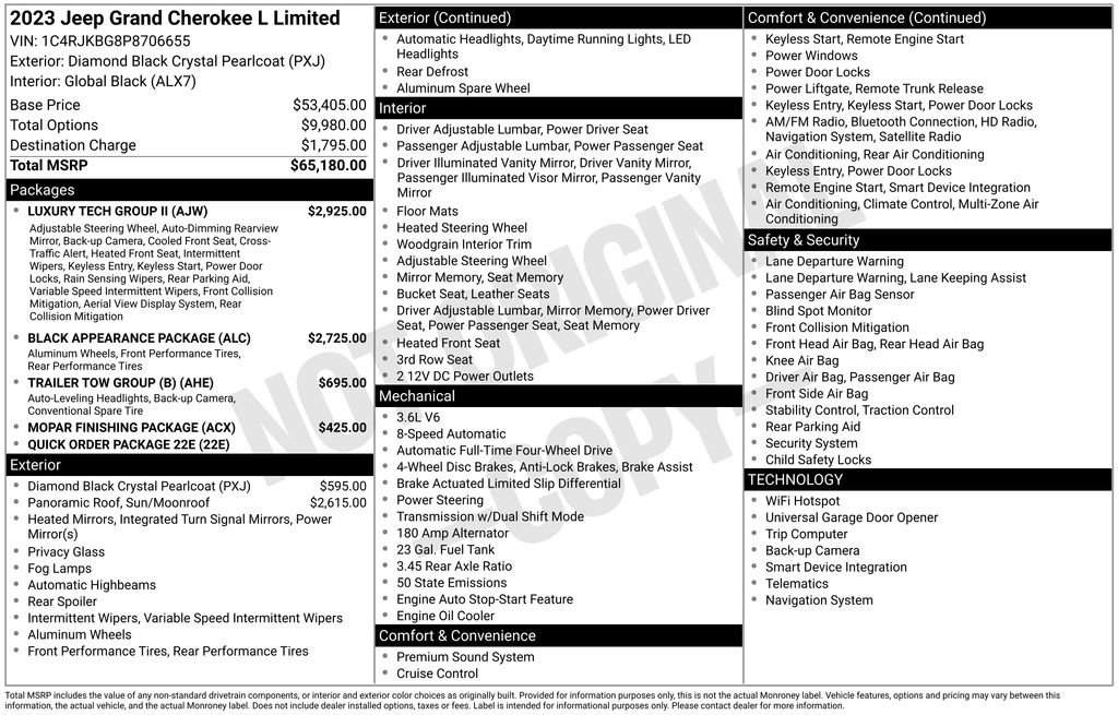 Used 2023 Jeep Grand Cherokee L Limited w/ Luxury Tech Group II AWD/4WD image 4
