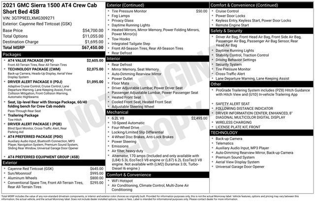 Used 2021 GMC Sierra 1500 AT4 w/ AT4 Value Package image 41