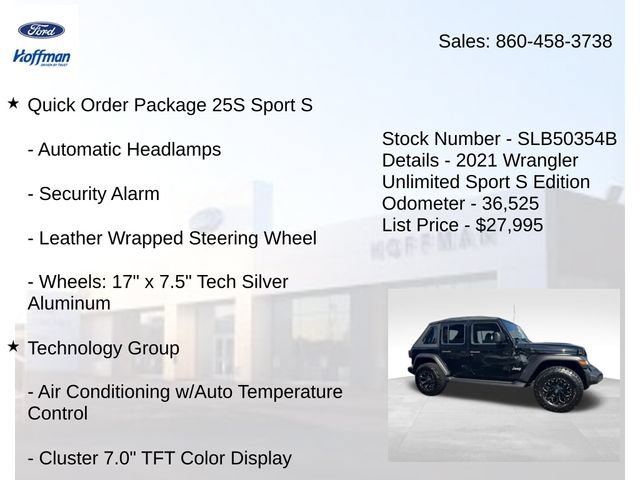 Used 2021 Jeep Wrangler Unlimited Sport AWD/4WD image 10