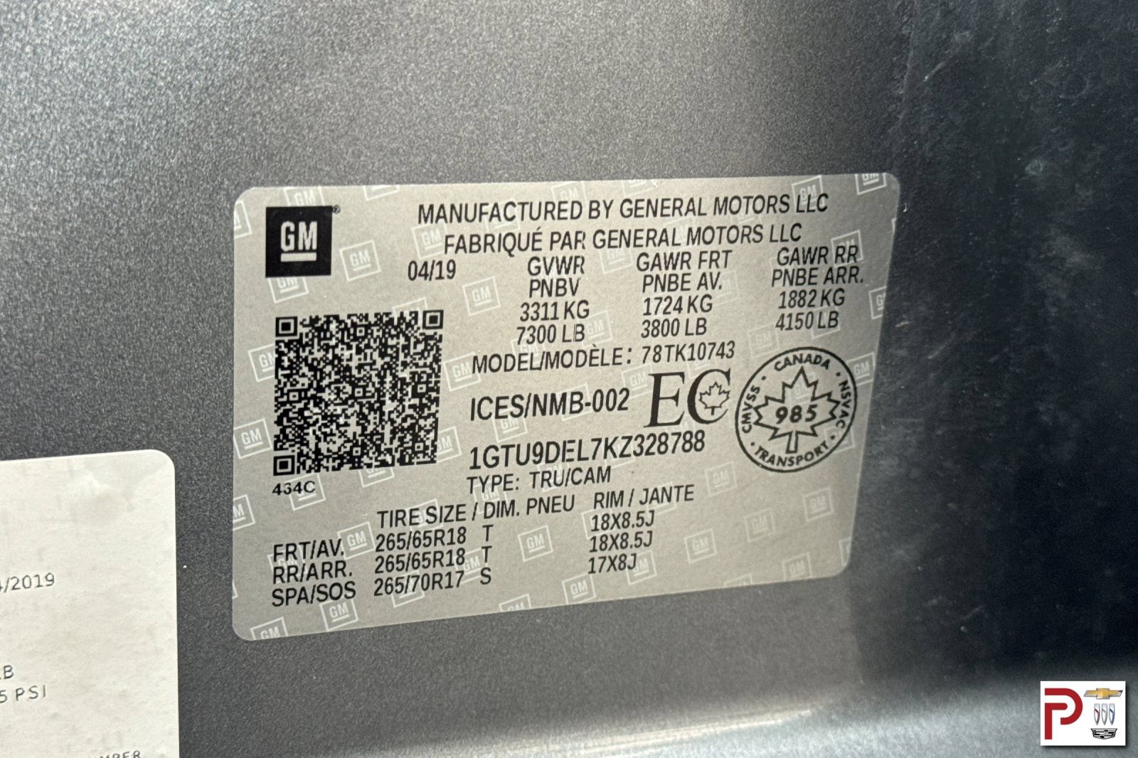 Certified 2019 GMC Sierra 1500 SLT w/ SLT Convenience Package AWD/4WD image 35