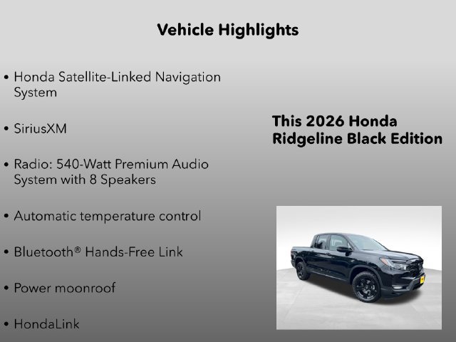 New 2026 Honda Ridgeline Black Edition image 5