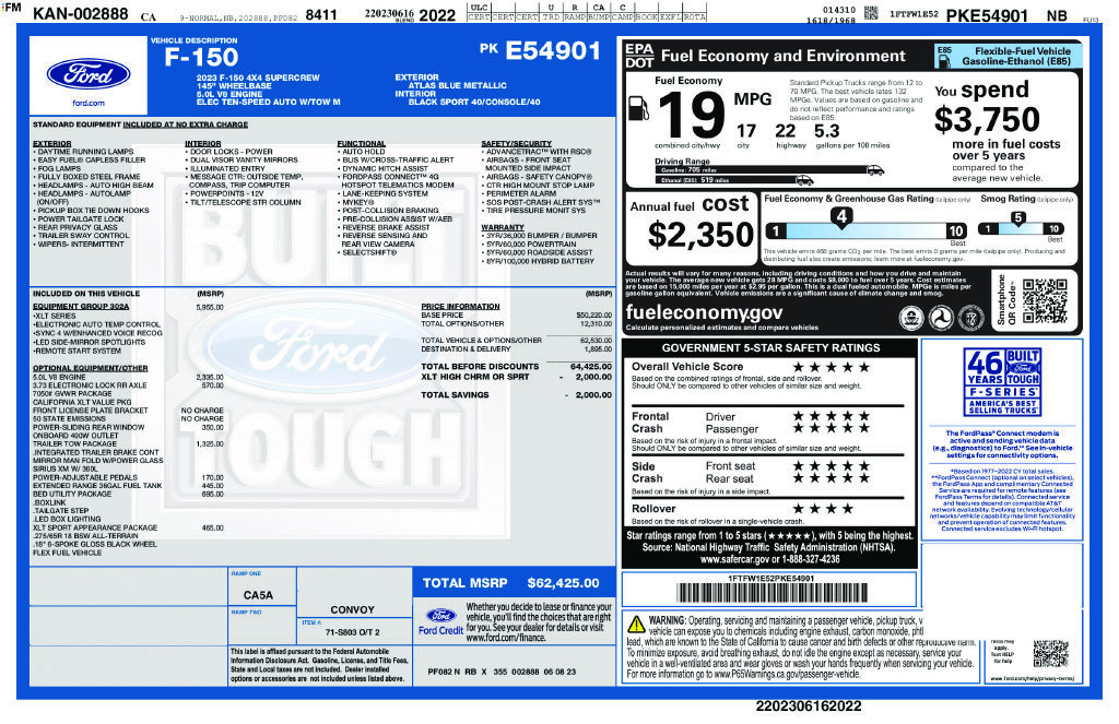 Used 2023 Ford F150 XLT w/ Equipment Group 302A High AWD/4WD image 2