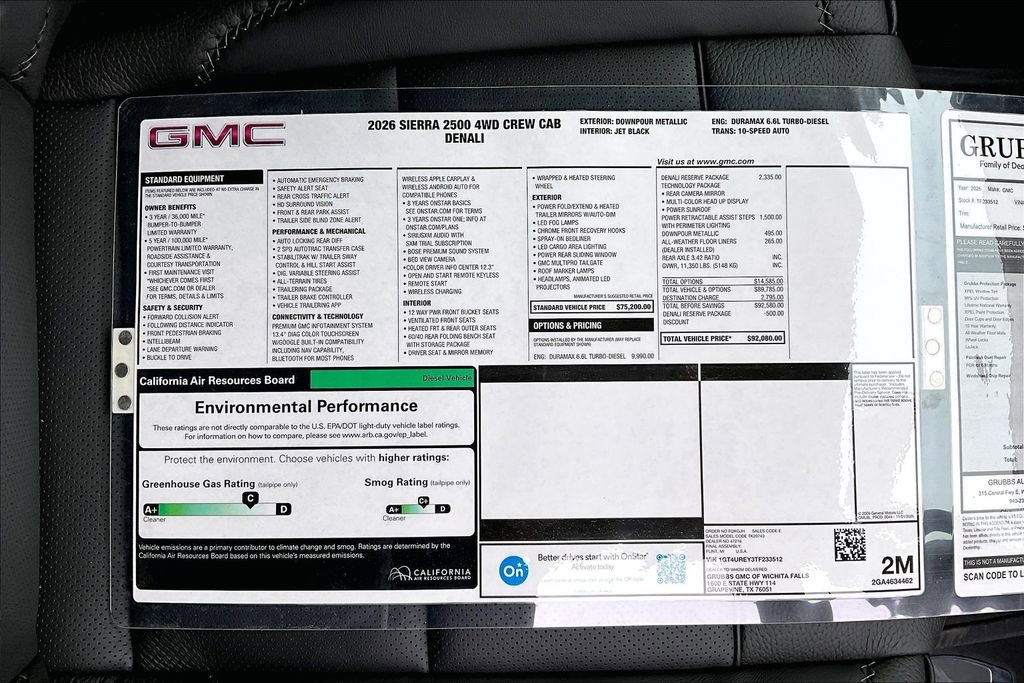 New 2026 GMC Sierra 2500 Denali w/ Denali Reserve Package AWD/4WD image 34
