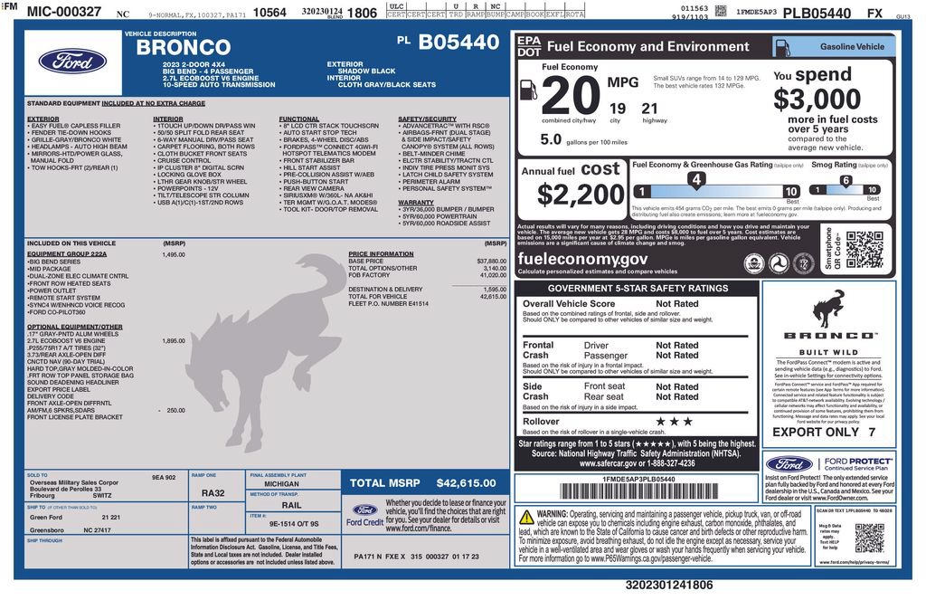 Used 2023 Ford Bronco Big Bend AWD/4WD image 31