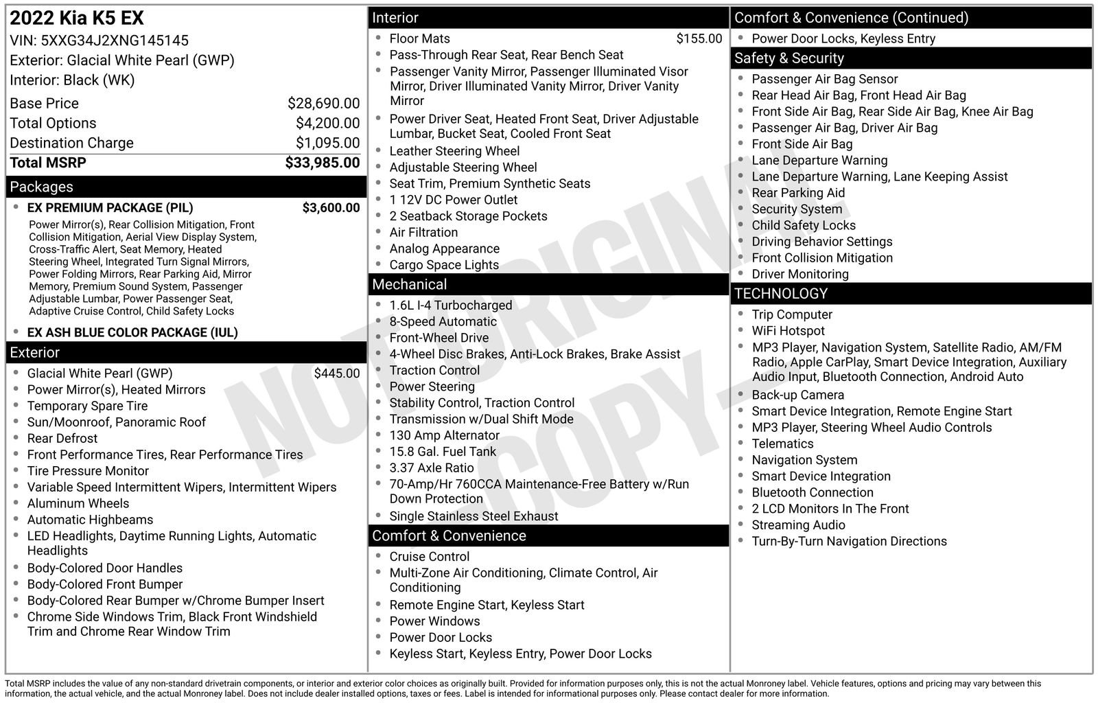 Used 2022 Kia K5 EX w/ EX Premium Package FWD image 37