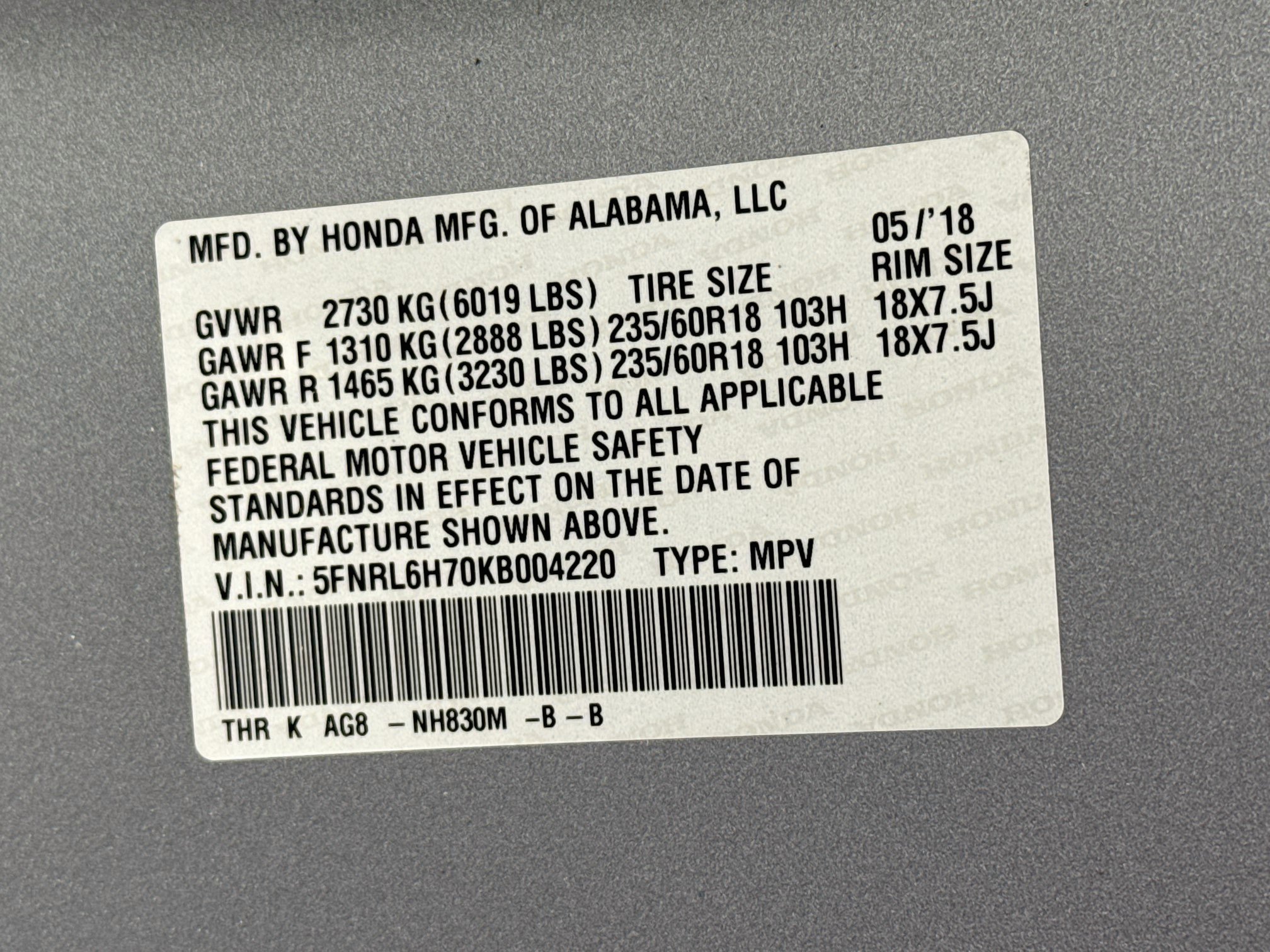 Certified 2019 Honda Odyssey EX-L image 33