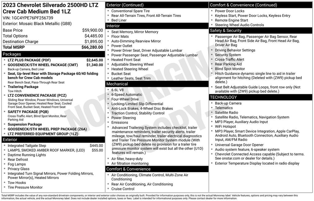 Used 2023 Chevrolet Silverado 2500 LTZ w/ LTZ Plus Package AWD/4WD image 40