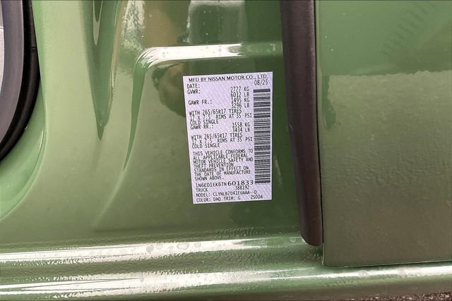 New 2026 Nissan Frontier SV w/ All-Weather Content Package image 14