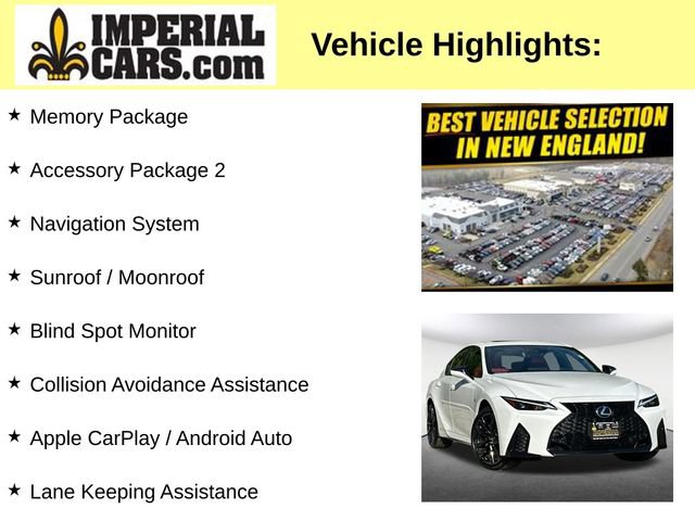 Used 2024 Lexus IS 350 F Sport w/ Memory Package AWD/4WD image 8