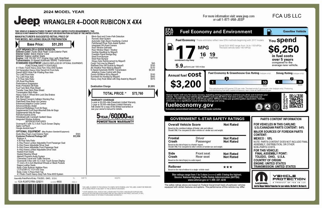 Certified 2024 Jeep Wrangler Unlimited Rubicon image 4