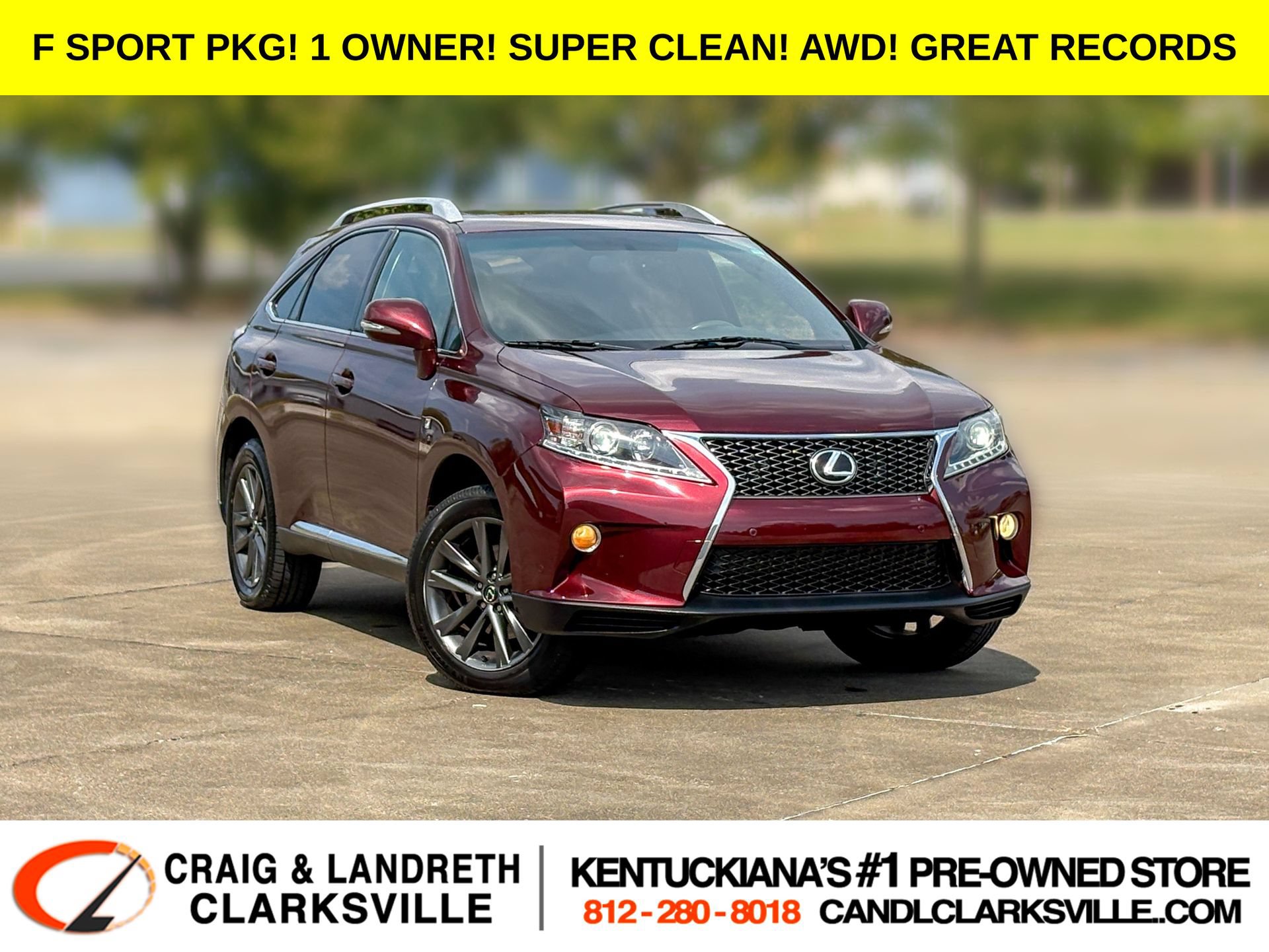 Used 2013 Lexus RX 350 F Sport w/ Navigation Pkg AWD/4WD image 1