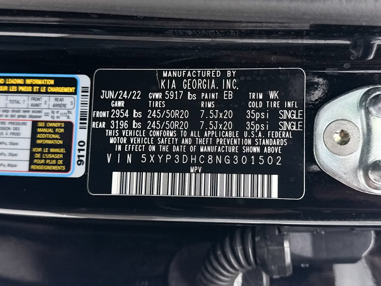 Certified 2022 Kia Telluride EX w/ EX Premium Package AWD/4WD image 42