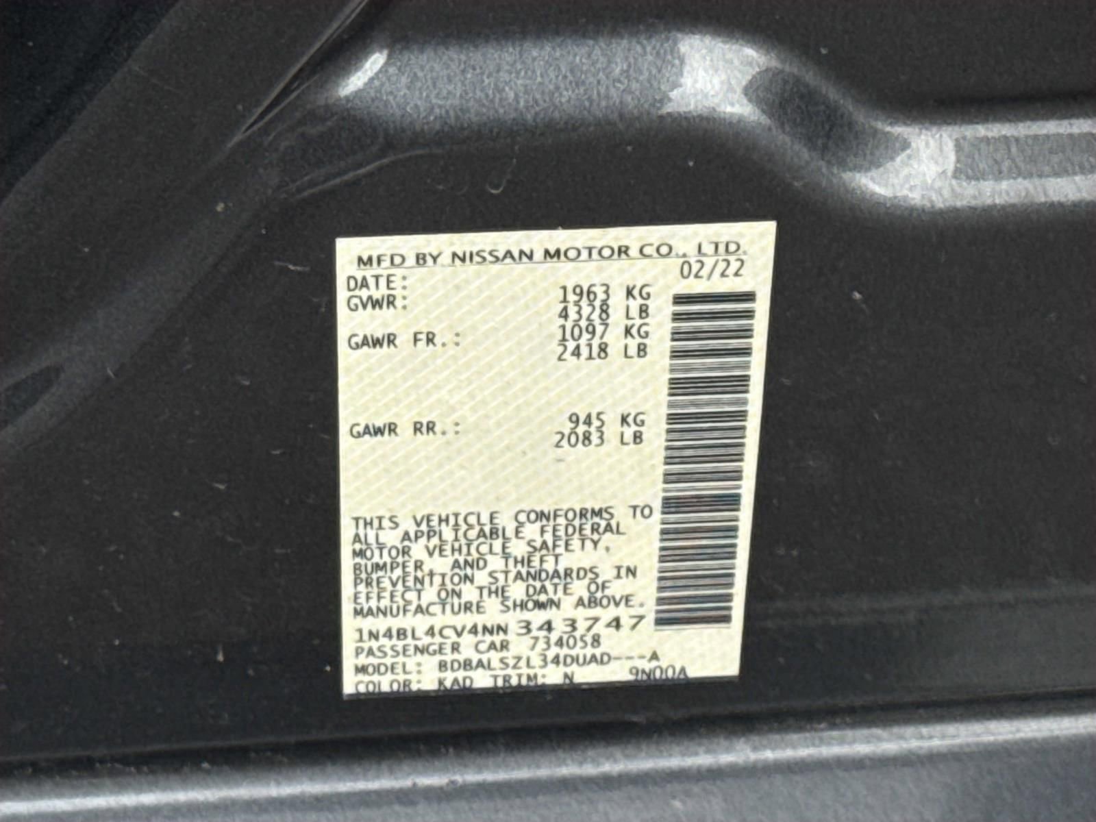 Used 2022 Nissan Altima 2.5 SR w/ Midnight Edition Package image 31