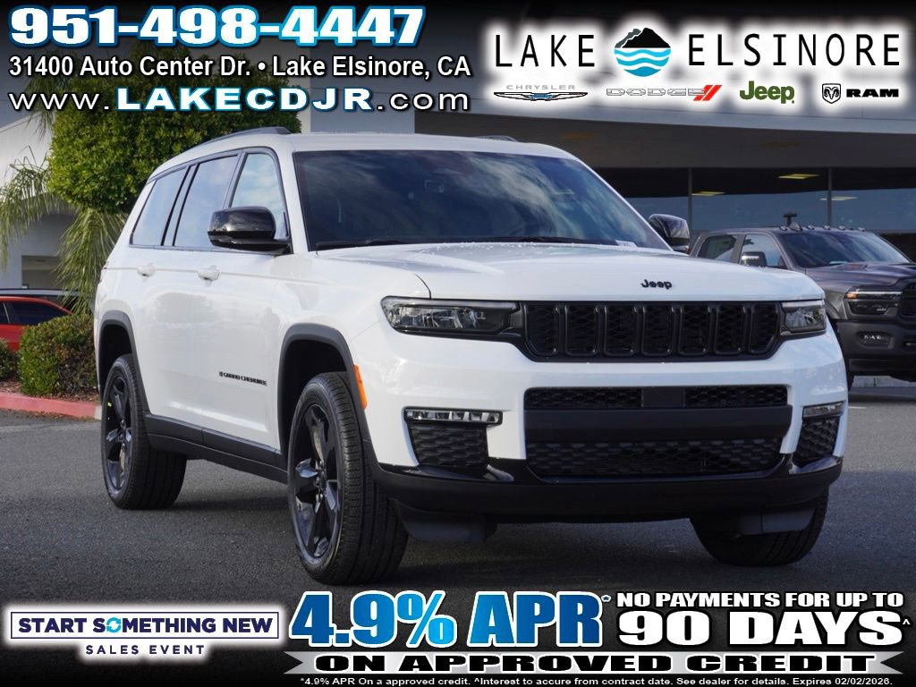 New 2025 Jeep Grand Cherokee L Limited w/ Black Appearance Package 360° Tour