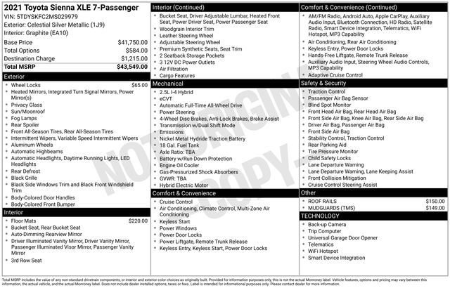 Used 2021 Toyota Sienna XLE AWD/4WD image 26