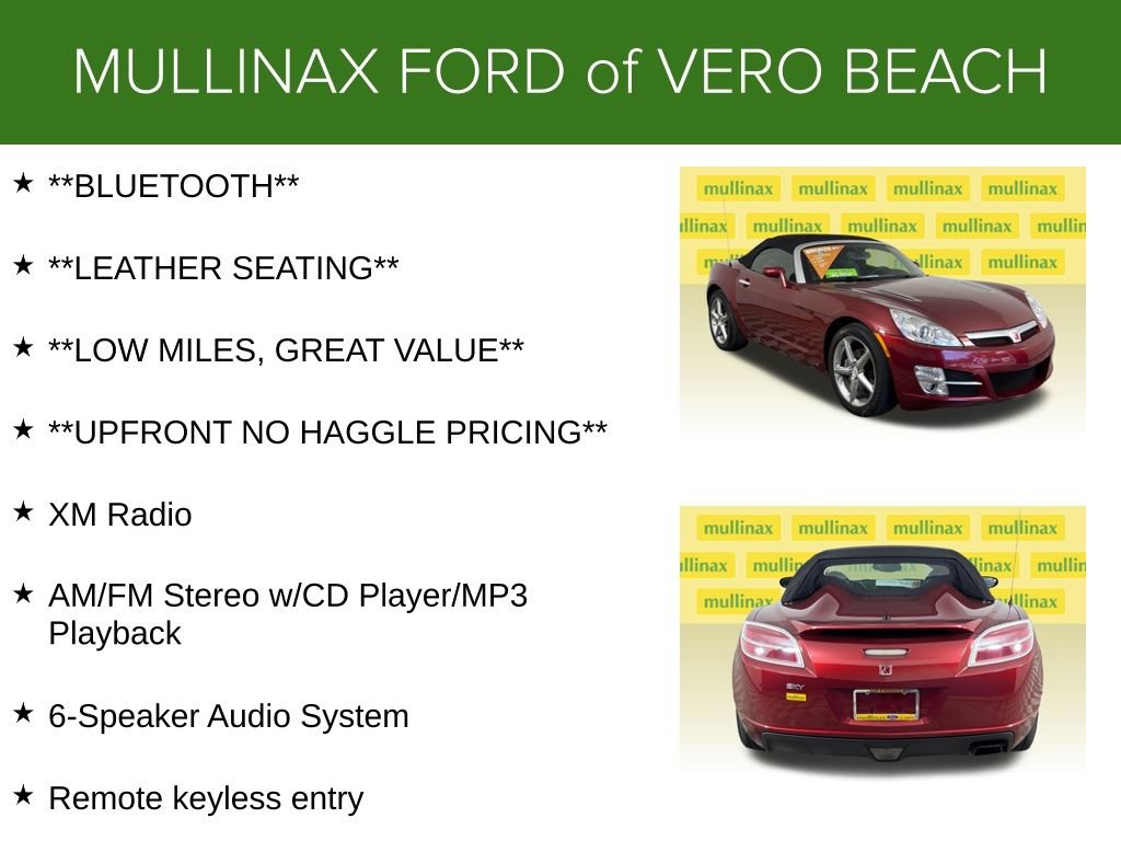 Used 2009 Saturn Sky w/ Premium Trim Package RWD image 5