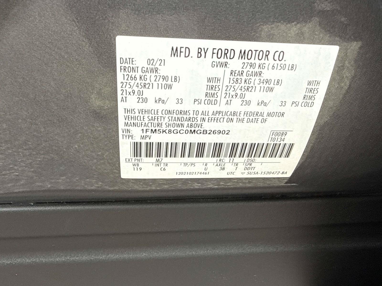 Used 2021 Ford Explorer ST w/ Equipment Group 401A AWD/4WD image 32