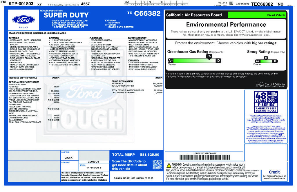 New 2026 Ford F250 Lariat w/ FX4 Off-Road Package AWD/4WD image 25