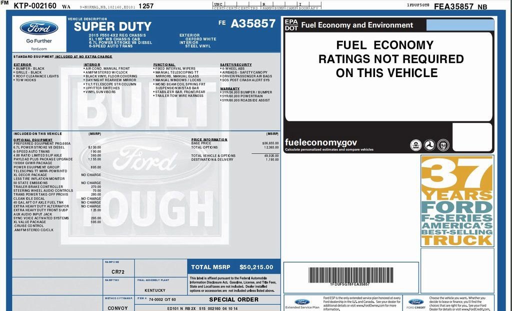 Used 2015 Ford F550 2WD Regular Cab Super Duty image 47