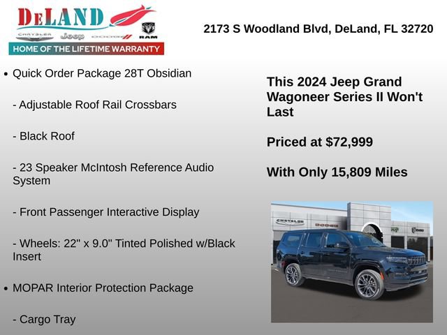 Used 2024 Jeep Grand Wagoneer Series II w/ Quick Order Packagew 28T image 12