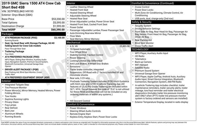 Used 2019 GMC Sierra 1500 AT4 w/ AT4 Premium Package AWD/4WD image 7