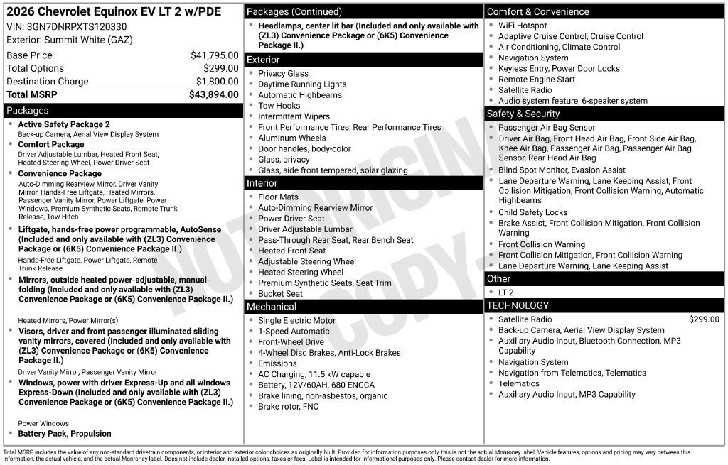 New 2026 Chevrolet Equinox EV LT FWD image 10
