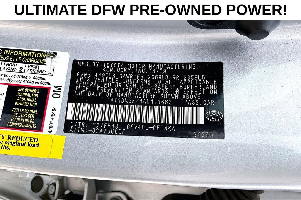 Used 2010 Toyota Camry LE FWD image 38