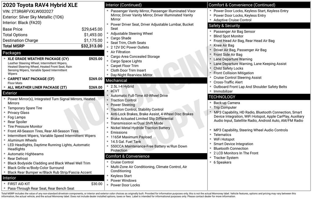 Used 2020 Toyota RAV4 XLE w/ XLE Grade Weather Package AWD/4WD image 35