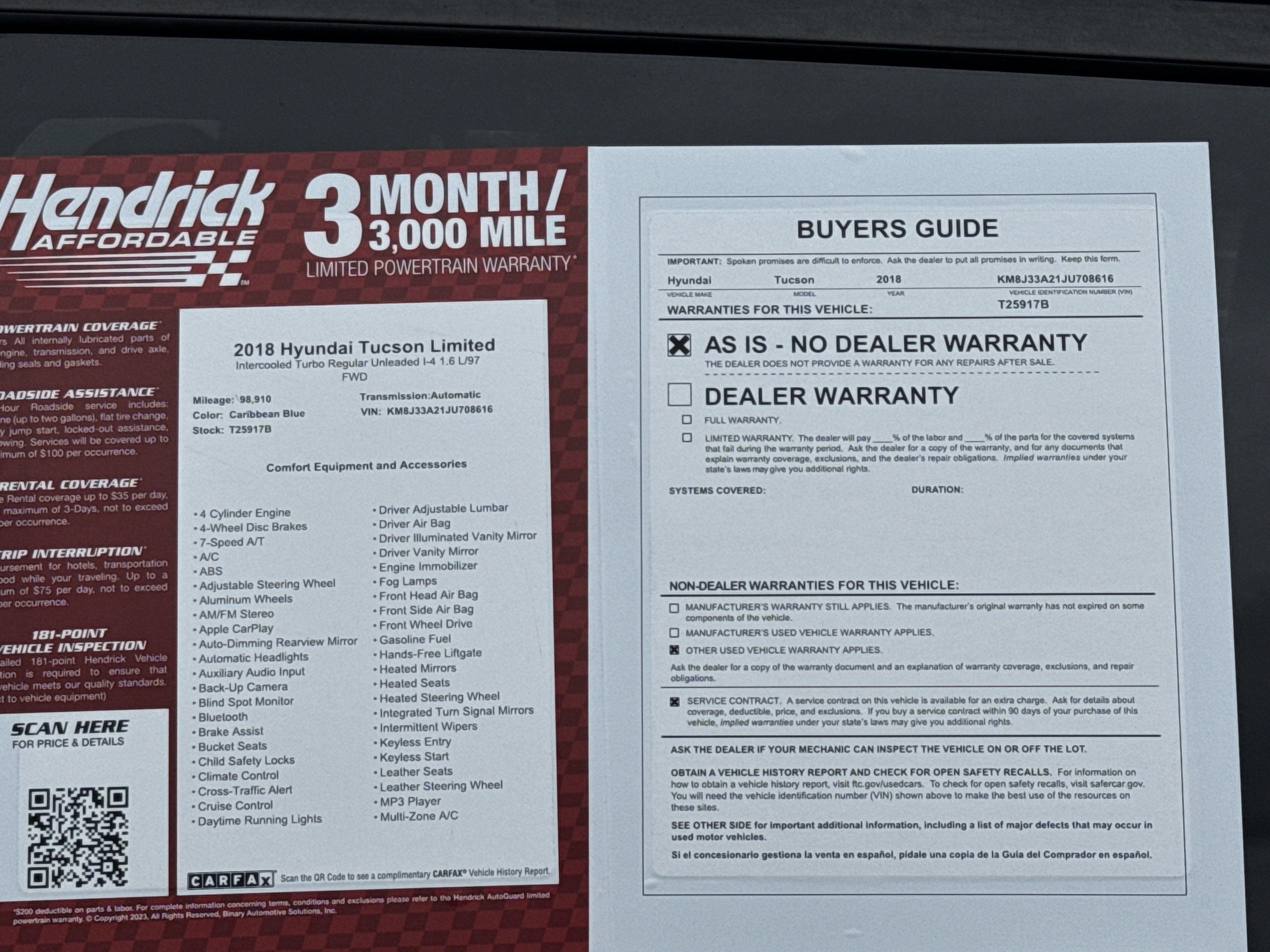 Used 2018 Hyundai Tucson Limited FWD image 36