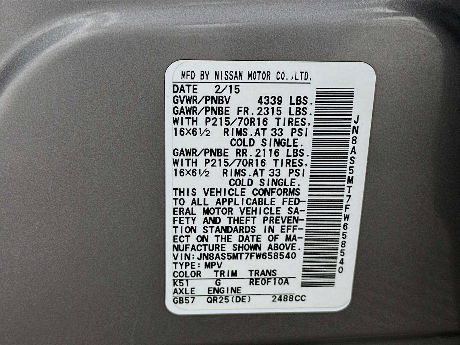 Used 2015 Nissan Rogue S w/ Convenience Package FWD image 28