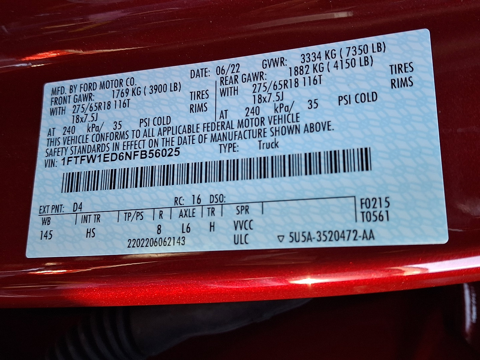 Certified 2022 Ford F150 Lariat w/ Equipment Group 502A High image 29