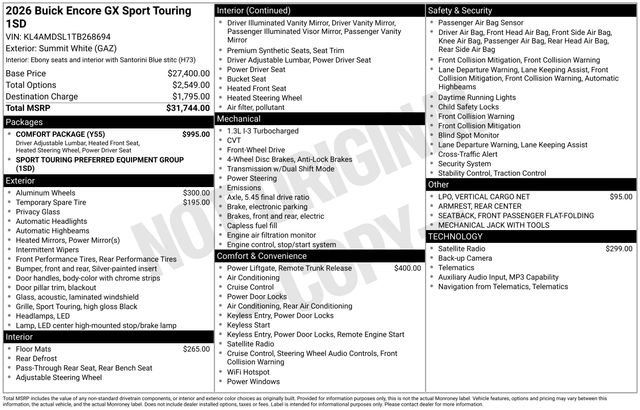 New 2026 Buick Encore GX Sport Touring w/ Comfort Package FWD image 23