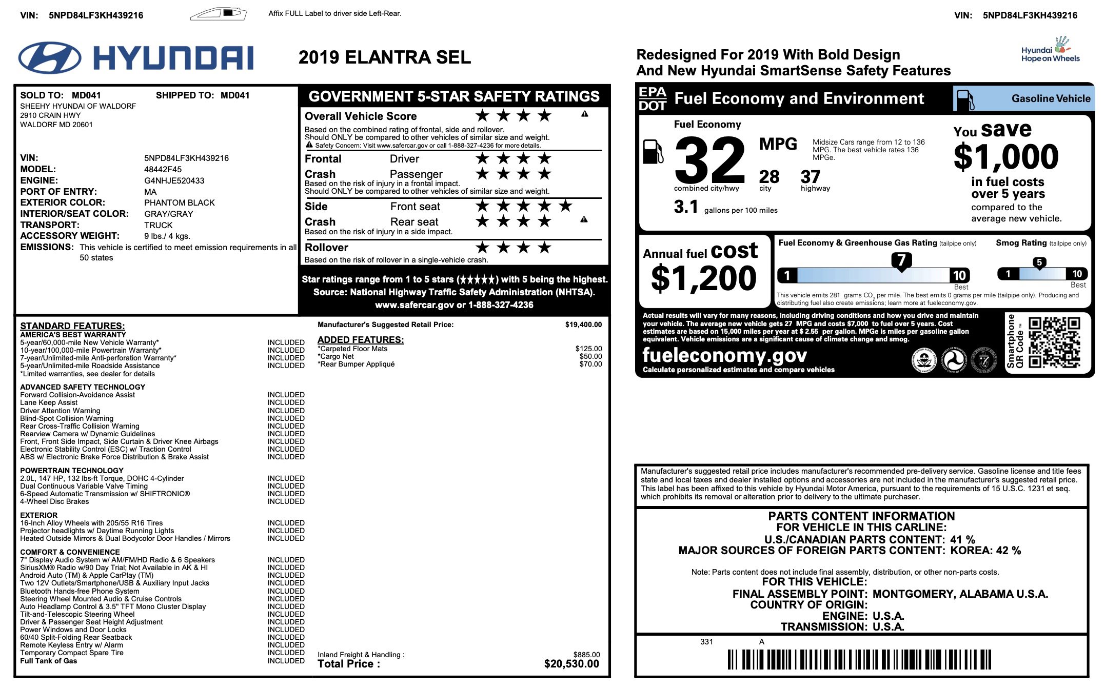 Used 2019 Hyundai Elantra SEL image 3