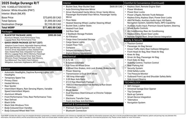 Used 2025 Dodge Durango R/T w/ Blacktop Package AWD/4WD image 26