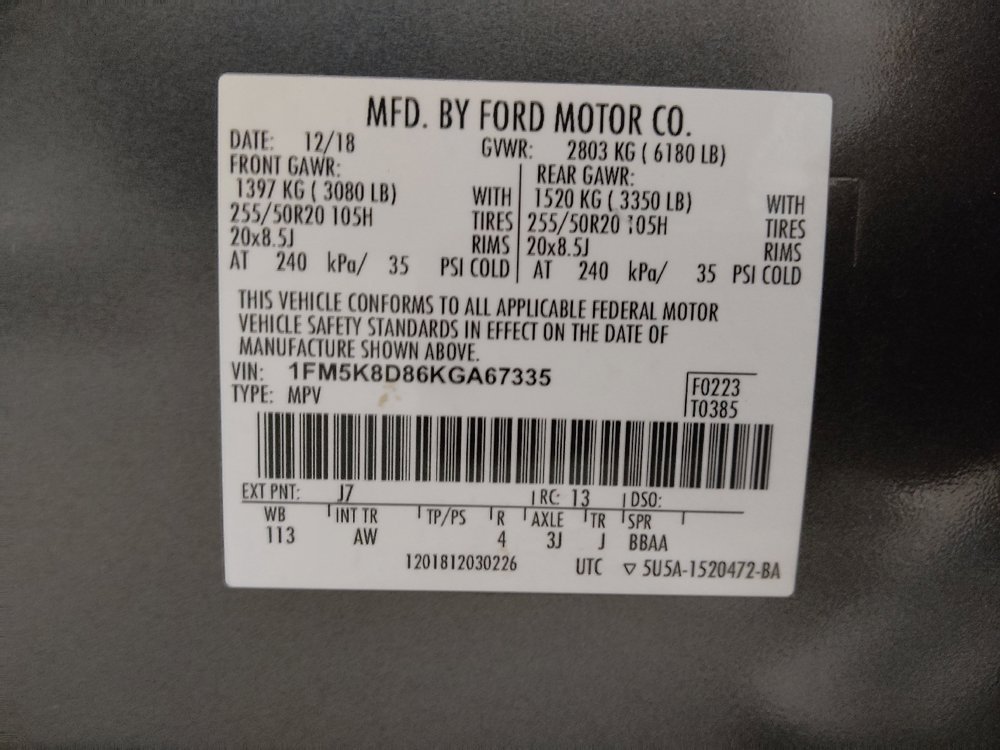 Used 2019 Ford Explorer XLT w/ Equipment Group 202A AWD/4WD image 33
