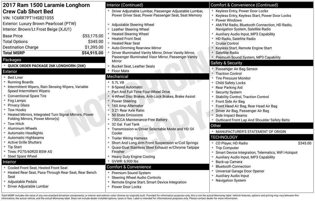 Used 2017 RAM 1500 Laramie Longhorn AWD/4WD image 7